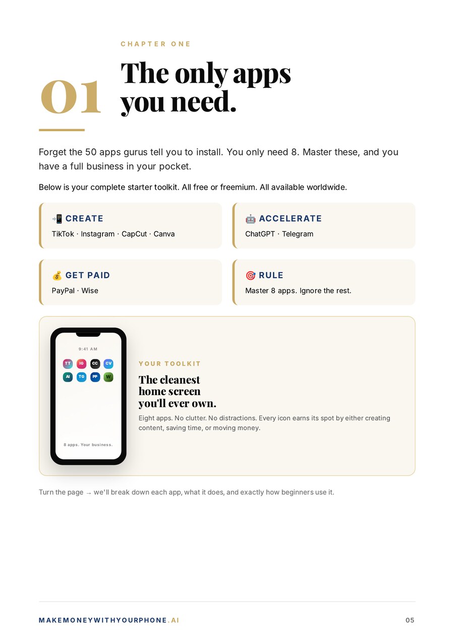 Phone Income Blueprint — Chapter 1: The only apps you need