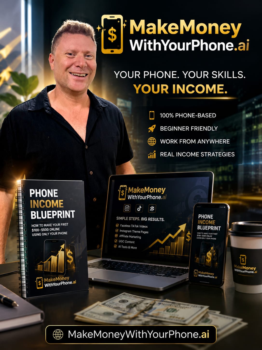 MakeMoneyWithYourPhone.ai Phone Income Guide product showcase